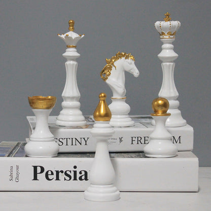 Black & White Chess Resin Ornament — Creative Home & Window Decor