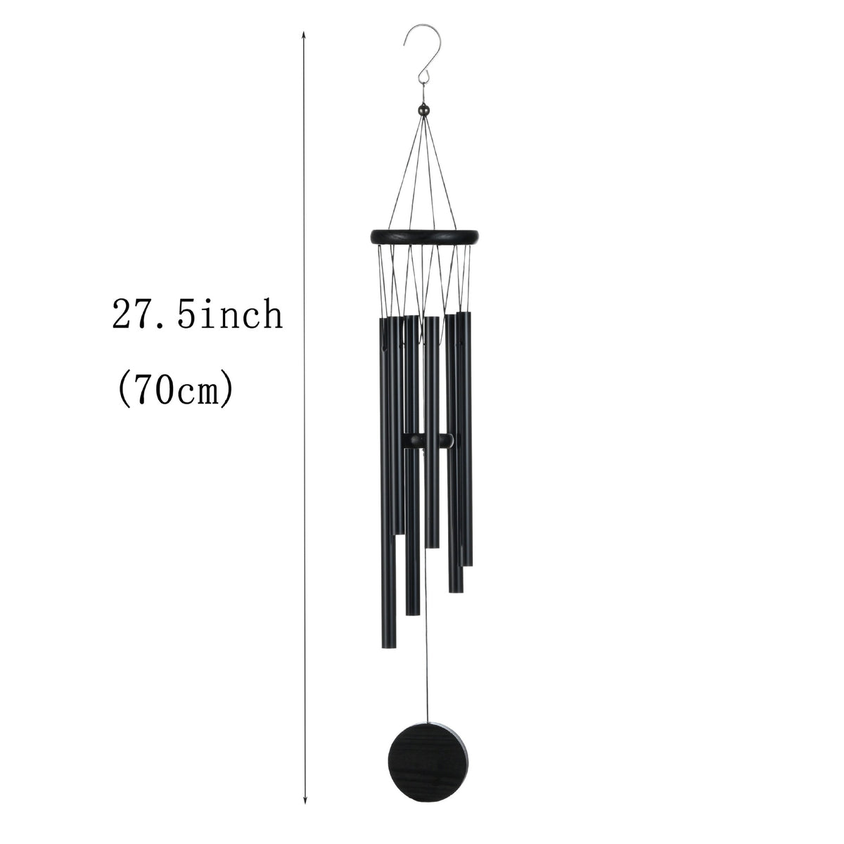 Classic Six-Tube Metal Wind Chime — High-Tone Aluminium Hanging Decor