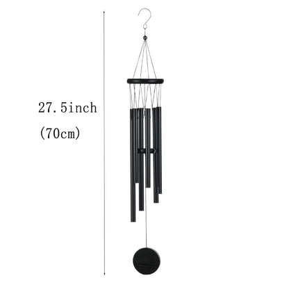 Classic Six-Tube Metal Wind Chime — High-Tone Aluminium Hanging Decor