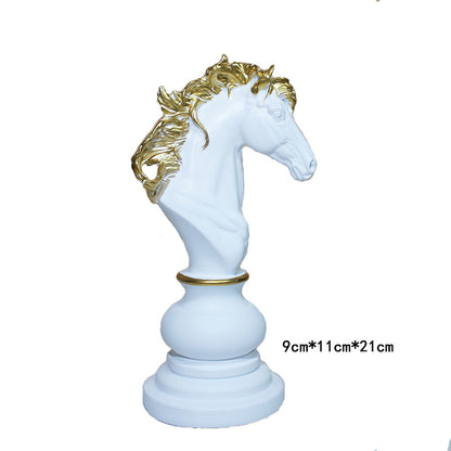 Black & White Chess Resin Ornament — Creative Home & Window Decor