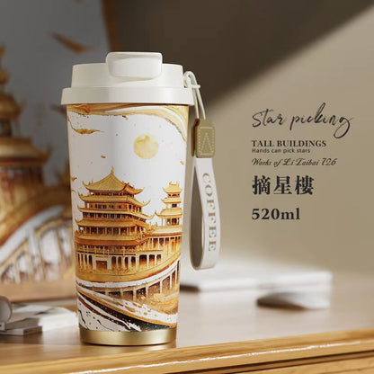 Lily of the Valley Ceramic Tumbler — Elegant Double-Wall Gift Cup
