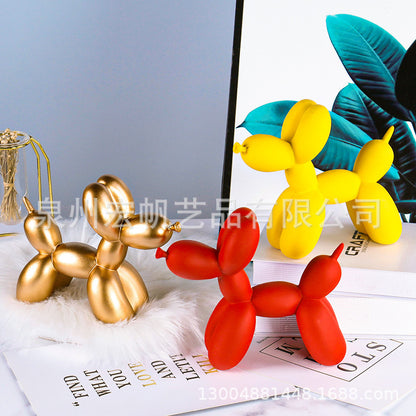 Nordic Dog Sculpture — Modern Luxury Desktop & Shelf Ornament