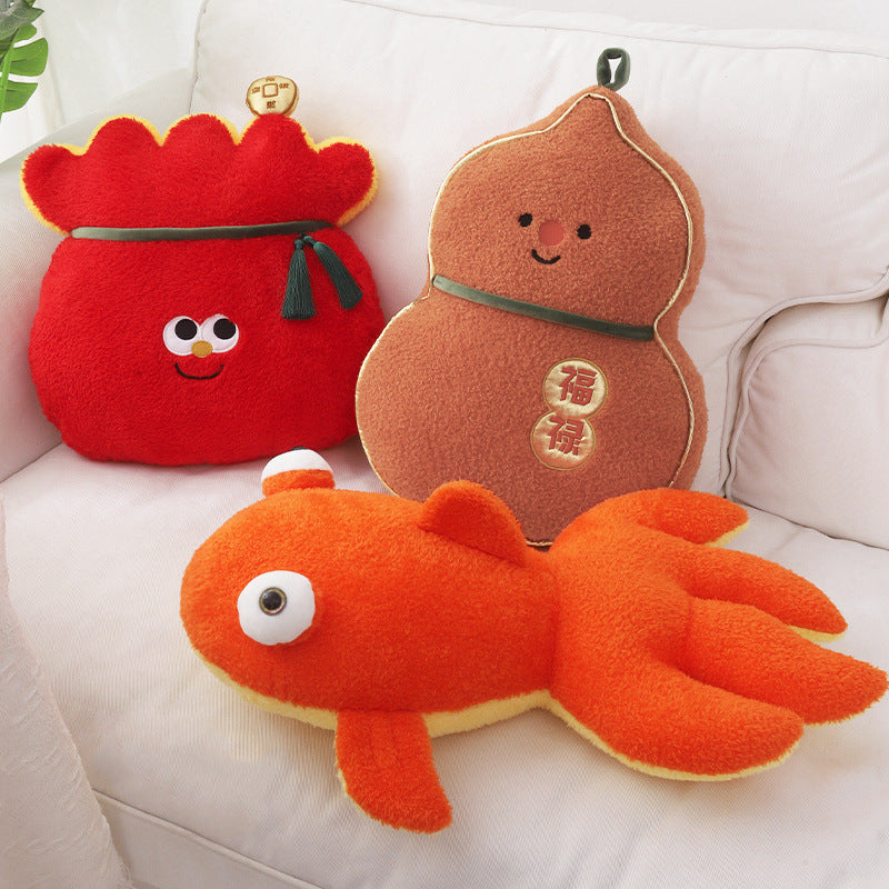 Lucky Lion Plush Pillow — Festive Home Sofa Ornament & Gift