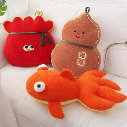 Lucky Lion Plush Pillow — Festive Home Sofa Ornament & Gift