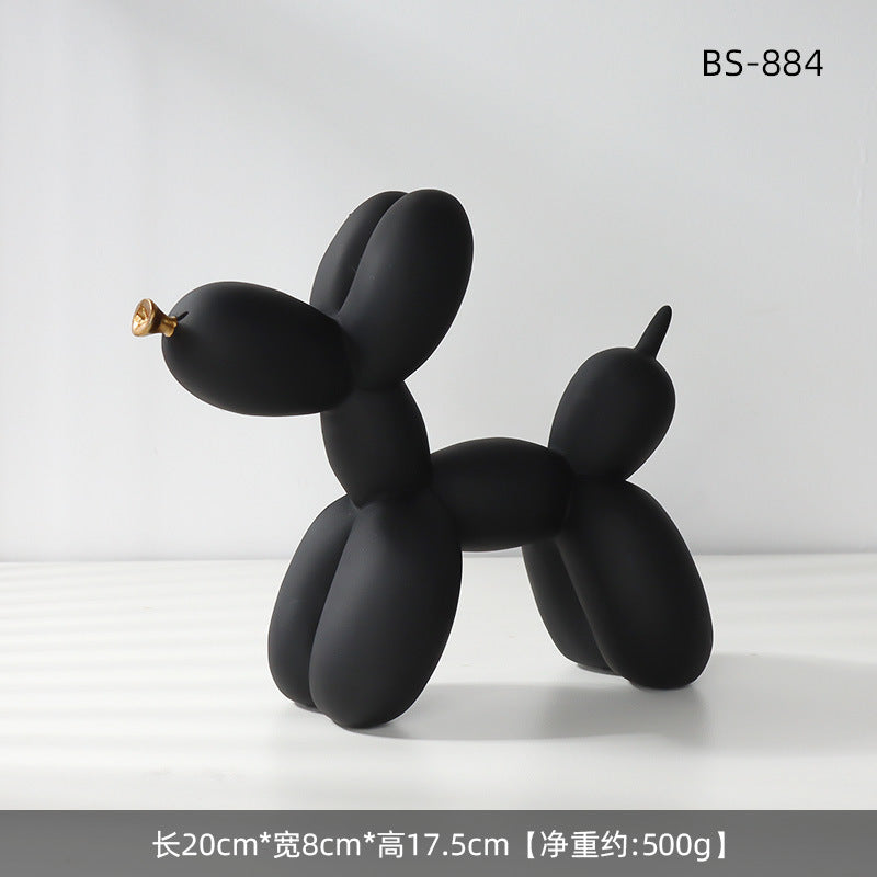 Nordic Dog Sculpture — Modern Luxury Desktop & Shelf Ornament