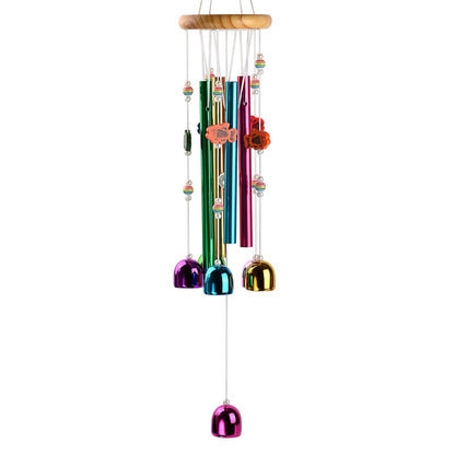 Classic Six-Tube Metal Wind Chime — High-Tone Aluminium Hanging Decor