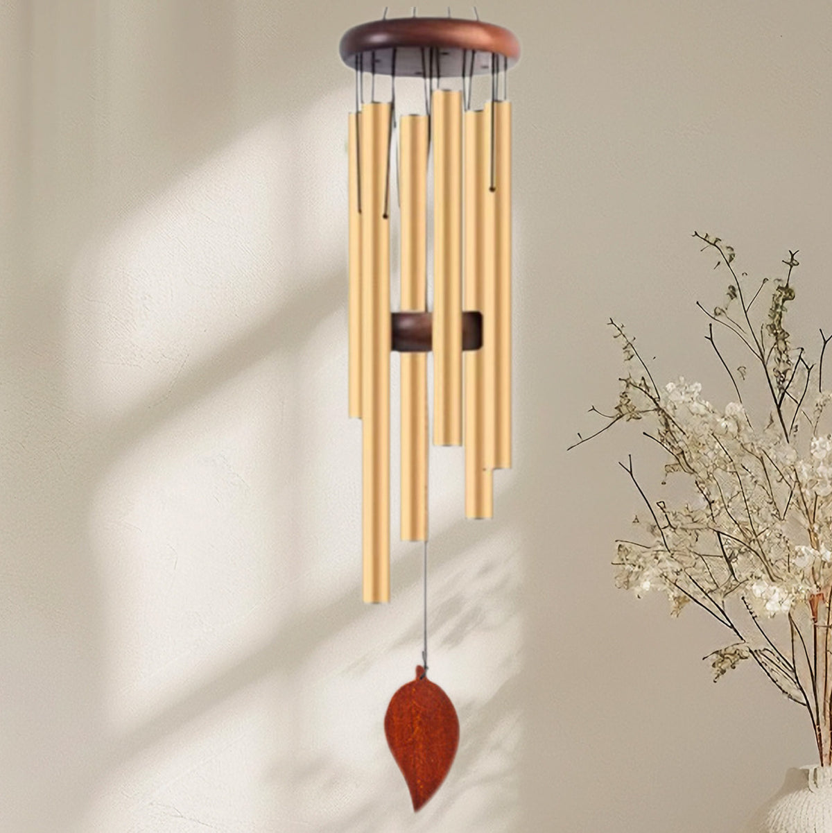 Classic Six-Tube Metal Wind Chime — High-Tone Aluminium Hanging Decor