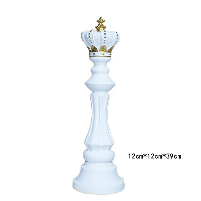 Black & White Chess Resin Ornament — Creative Home & Window Decor
