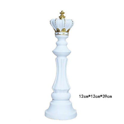 Black & White Chess Resin Ornament — Creative Home & Window Decor