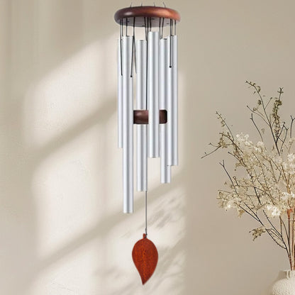 Classic Six-Tube Metal Wind Chime — High-Tone Aluminium Hanging Decor