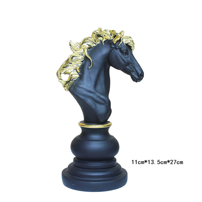 Black & White Chess Resin Ornament — Creative Home & Window Decor