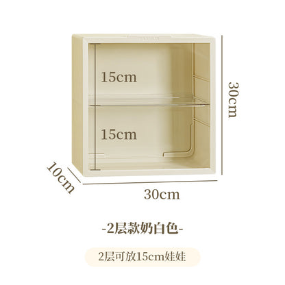 Labubu Doll Display Cabinet — Wall-Mounted Transparent Vinyl Figure Box