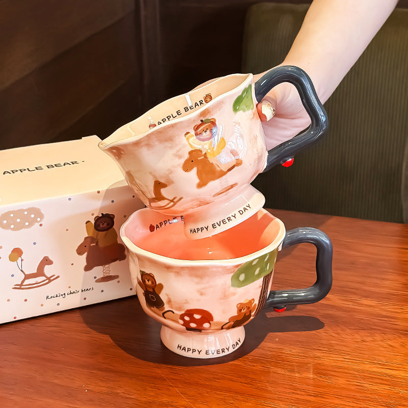 Artisan Ceramic Coffee Mug — Aesthetic Office & Home Breakfast Cup