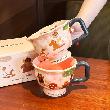 Artisan Ceramic Coffee Mug — Aesthetic Office & Home Breakfast Cup