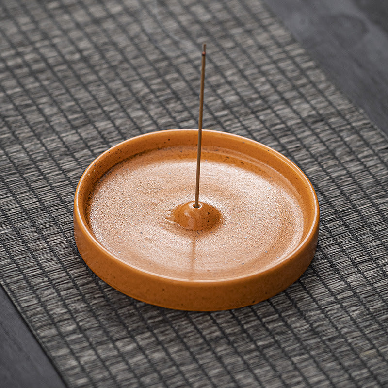 Ceramic Incense Holder & Tray — Artisan Agarwood Sandalwood Burner