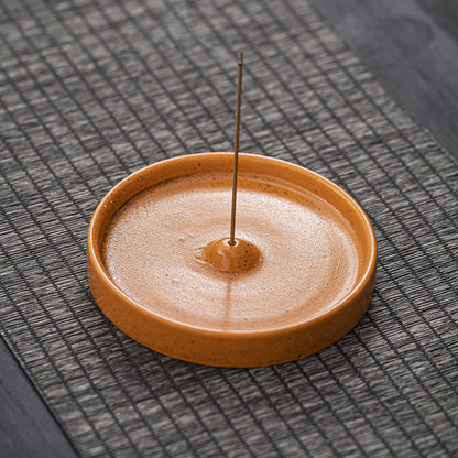 Ceramic Incense Holder & Tray — Artisan Agarwood Sandalwood Burner