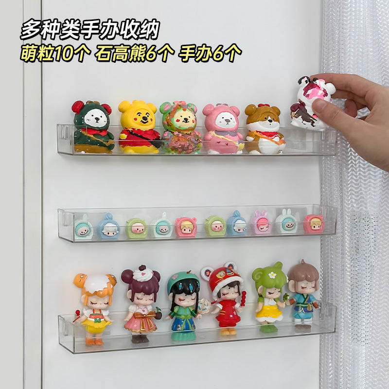 Wall-Mounted Collectible Display Shelf — Acrylic Blind Box & Lego Stand